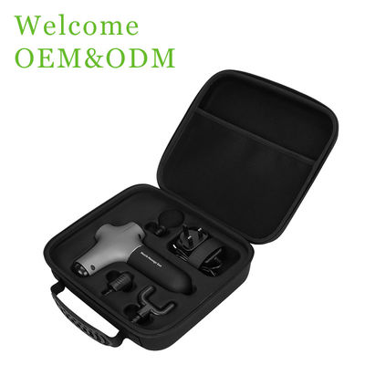 Étui de pistolet de massage EVA noir personnalisable avec conception étanche à l'eau et plusieurs options d'artisanat de logo pour les professionnels