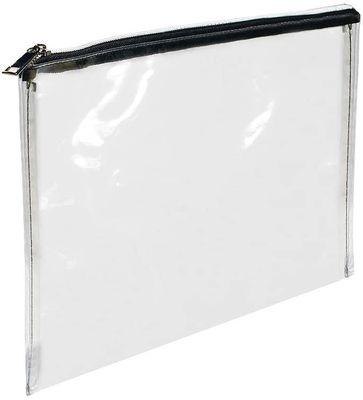 Le PVC transparent de la tirette 12x8.7inch de poche recyclable d'argent met en sac avec la tirette