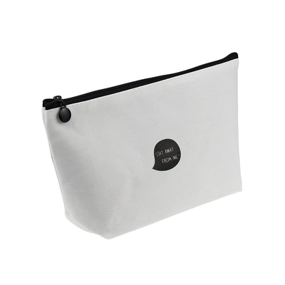 Sac cosmétique de maquillage de toile de coton d'article de toilette de sac lavable de lavage avec la tirette