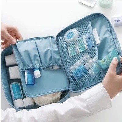 Le stockage cosmétique de double de voyage d'hommes de dames sac de lavage multifonctionnel imperméabilisent