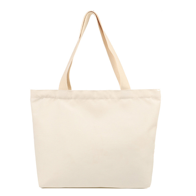 De coton de plage de toile logo fait sur commande de sac à provisions de textile tissé non