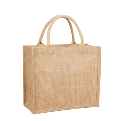Revêtement de PE de Tote Bags d'épicerie d'achats de jute de toile de jute de stratification réutilisable
