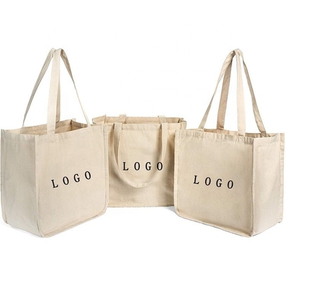 Sac d'épicerie naturel plat de achat de coton Tote Bag promotionnel
