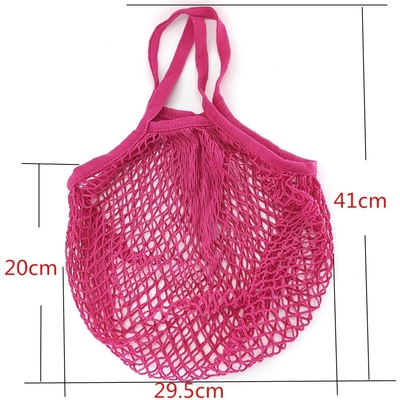 Coton lavable réutilisable Mesh String Short Handle de sacs d'épicerie de légume fruit