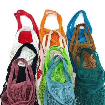 Coton lavable réutilisable Mesh String Short Handle de sacs d'épicerie de légume fruit