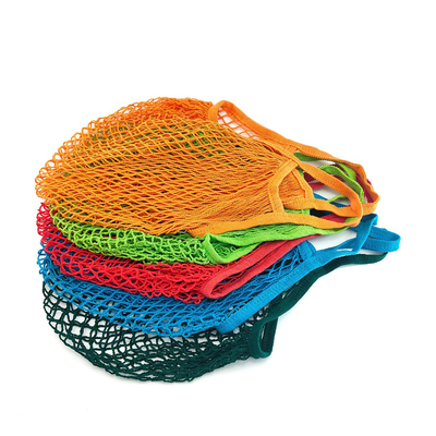 Coton lavable réutilisable Mesh String Short Handle de sacs d'épicerie de légume fruit