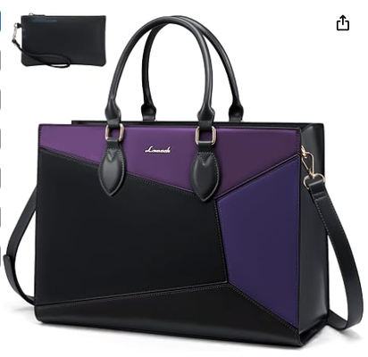 Sac portable pour femmes 15,6 pouces, ordinateurs portables étanches sac à main pour femmes, sac de travail professionnel pour femmes avec porte-gobelets, gros sac à main ordinateur porte-documents de bureau sac d'embrayage enseignant